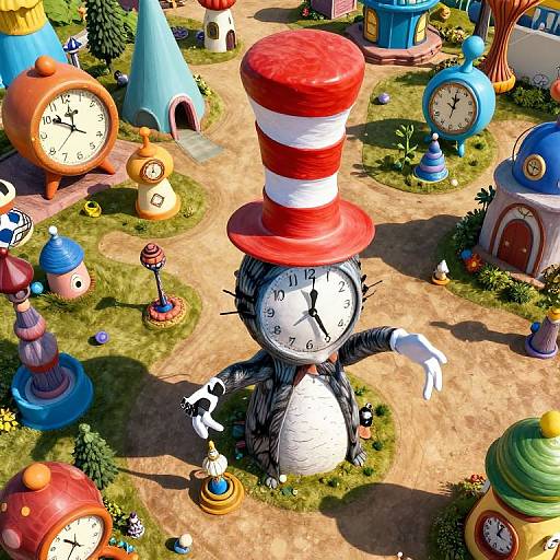 Surreal Dreamscape with Melting Clocks