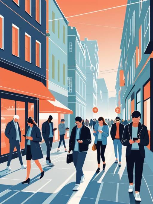 Digital Distraction: A Street Scene