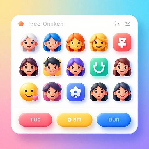 Vibrant Free Emote Maker UI