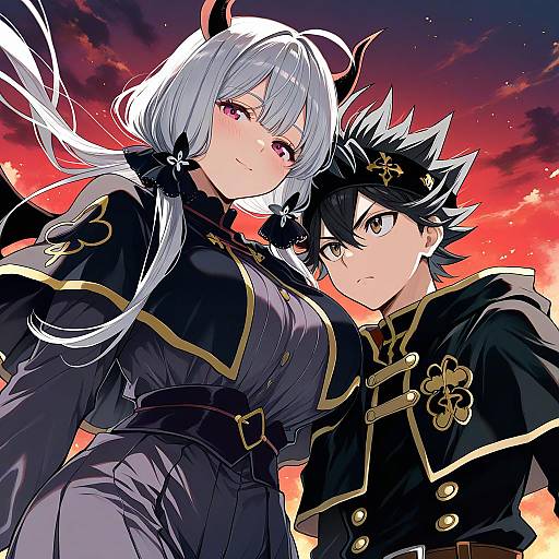 Illustration of Asta (black clover), black clover in the style of Nanahamu