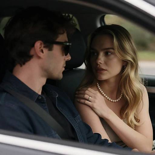 Couple Intense Moment in Car