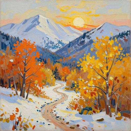 Surreal Autumn Landscape Painting