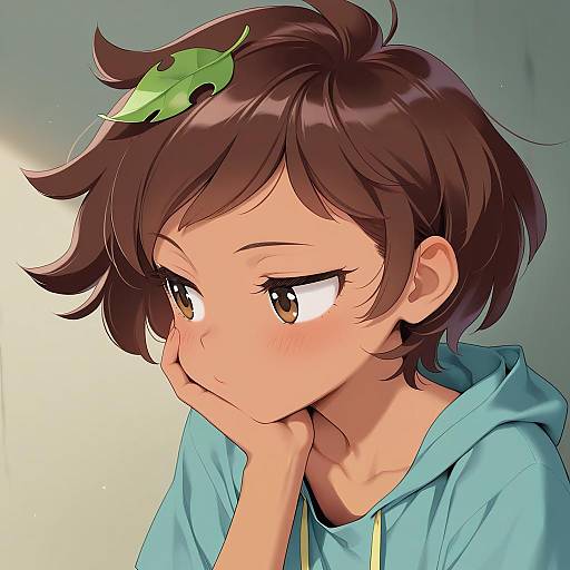 Illustration of Anne boonchuy, amphibia in the style of Naoto (tulip)