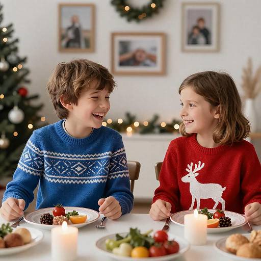 Joyful Christmas Dinner with Kids