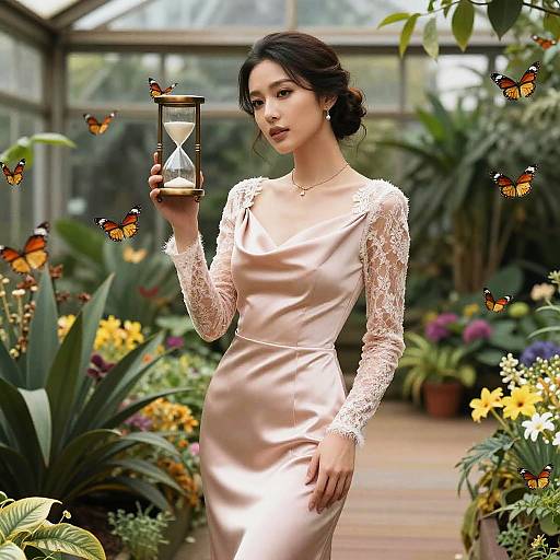 Elegance in Botanical Garden Gown