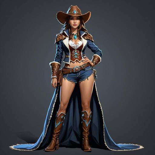 Elegant Female Cowgirl Character