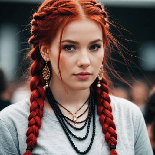 Realistic Portrait of a Girl with Jumbo Braids