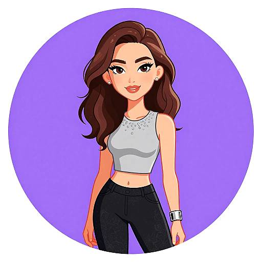 Casual Chic Woman with Embellished Top