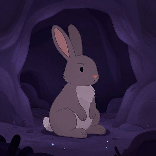 Half-Man Half-Rabbit in Purple Cavern