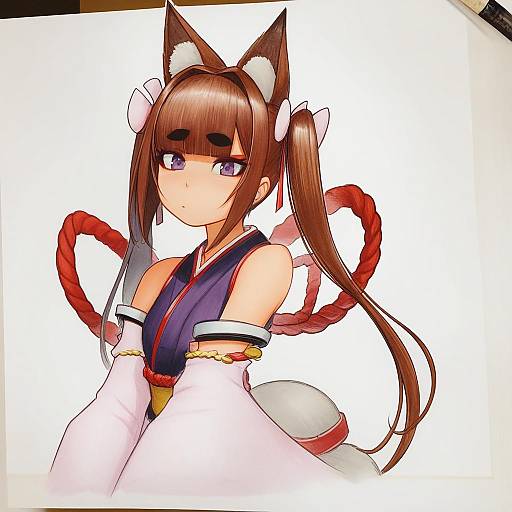 Illustration of Amagi-chan (azur lane), azur lane in the style of Omar dogan