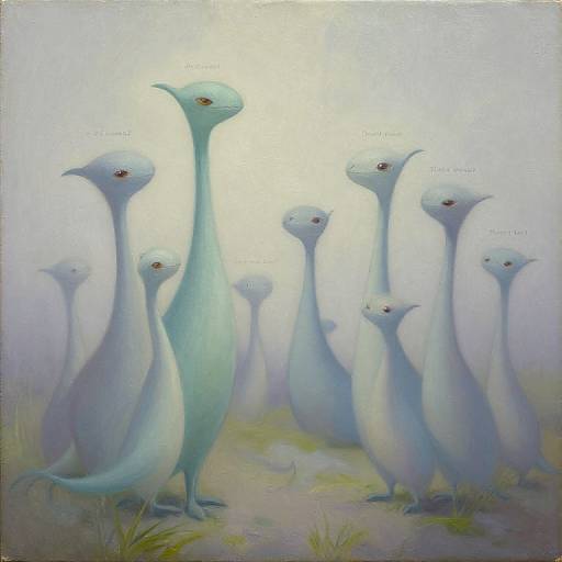 Ethereal Serene Abstract Oil Painting