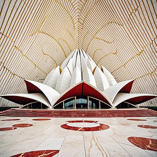 Futuristic Lotus Temple Architecture