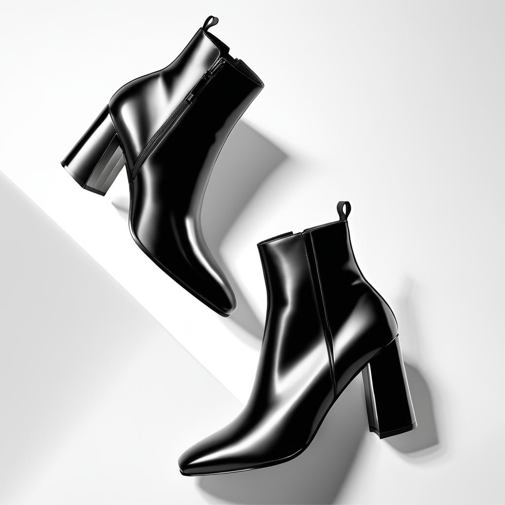 Chic Black Leather Ankle Boots Design