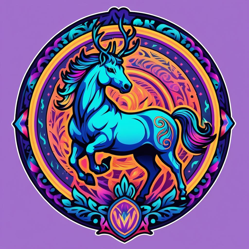 Vibrant Centaur Tattoo Logo Design