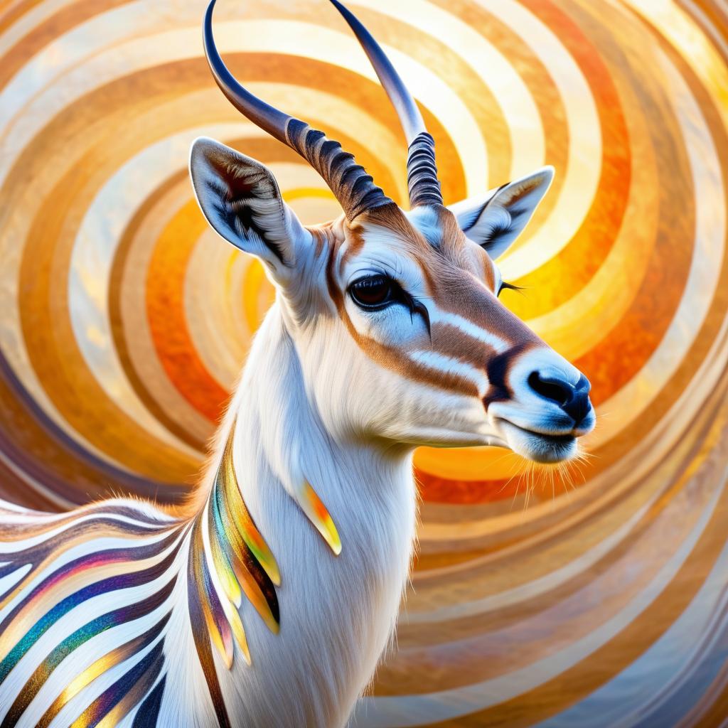 Vibrant Charismatic Antelope in Abstract Art