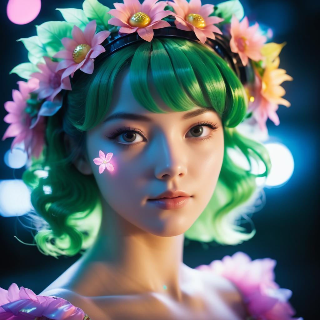 Ethereal 80s Anime Nymph Portrait