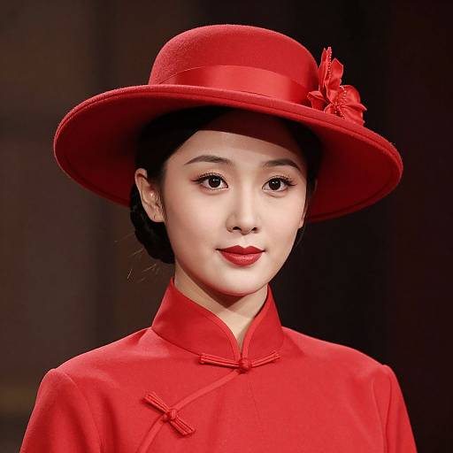 Close-Up of Woman in Bian Lian Costume