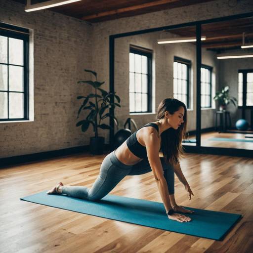 Yoga Woman in Indoor Studio Art