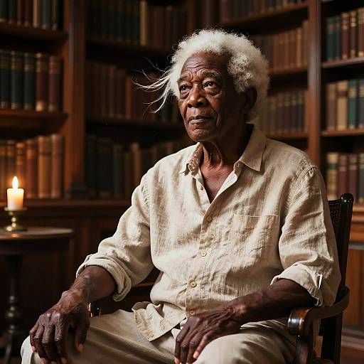 Photorealistic Elderly Black Man Portrait