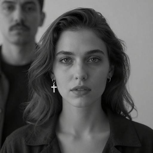 Dramatic Black and White Portrait Scene
