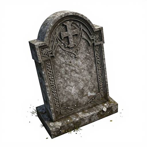 Edward Hopper Style Medieval Gravestone