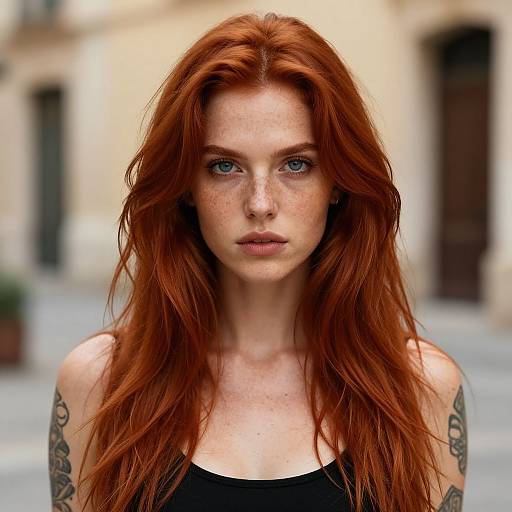 Photorealistic Italian Redhead Portrait