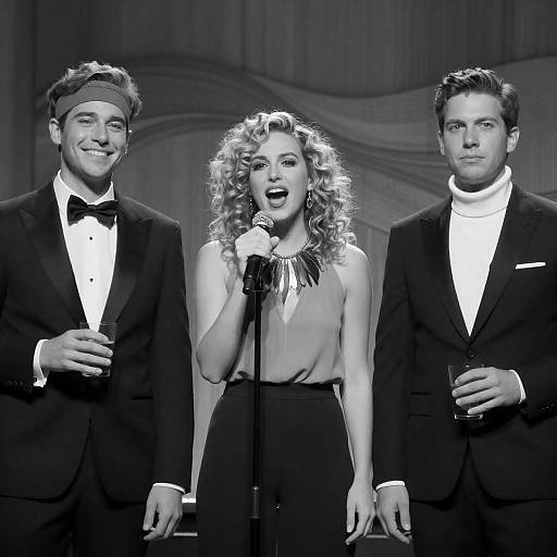 Dynamic Stage Performance in Black and White