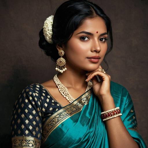 Elegant Girl in Cotton Silk Saree