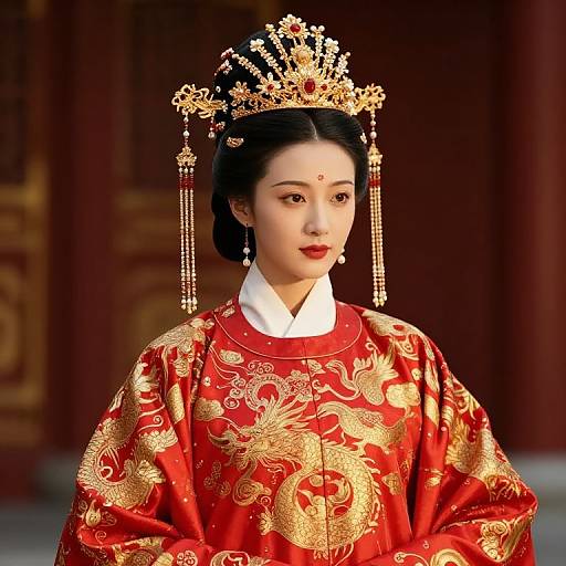 Elegant Woman in Traditional Chinese Dress