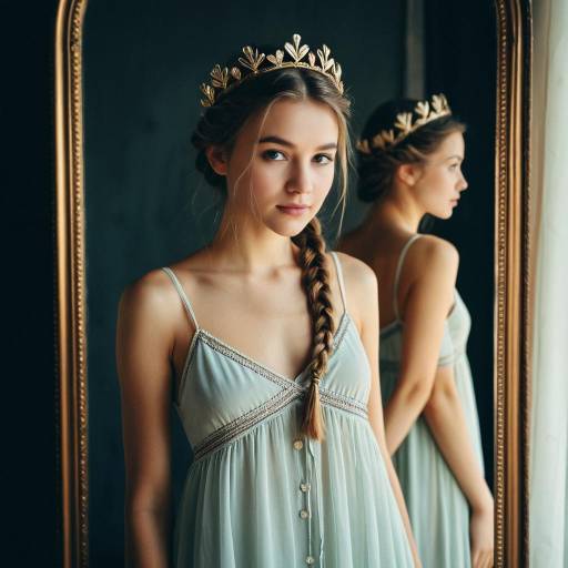 Playful Model in Romantic Chiffon Setting