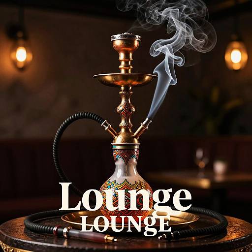 Elegant Hookah Lounge Logo Design