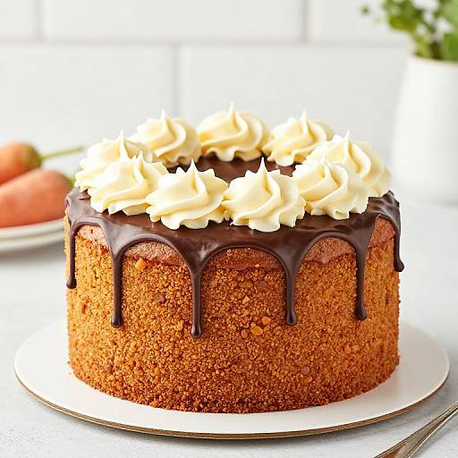 Easter Carrot Cake with Chocolate Drip