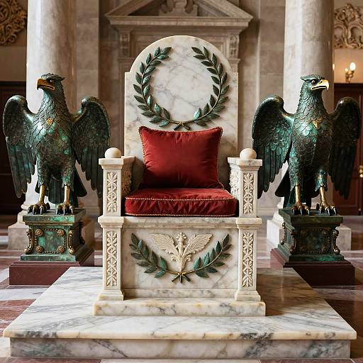 Ancient Roman Imperial Throne Scene