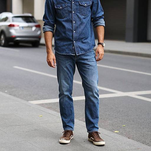Man Fashion in Denim Outfit