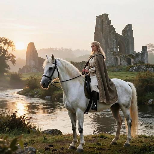 Gwenyvere on Majestic White Horse