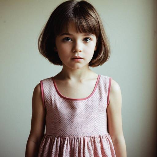 Photorealistic Solo Child in Pink Dress
