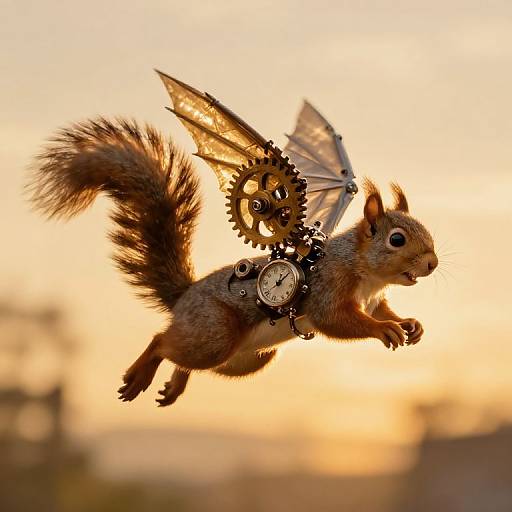 Golden Sky Clockwork Squirrel Flight