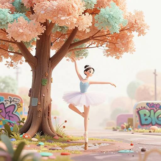 Ethereal Ballerina Stop-Motion Art