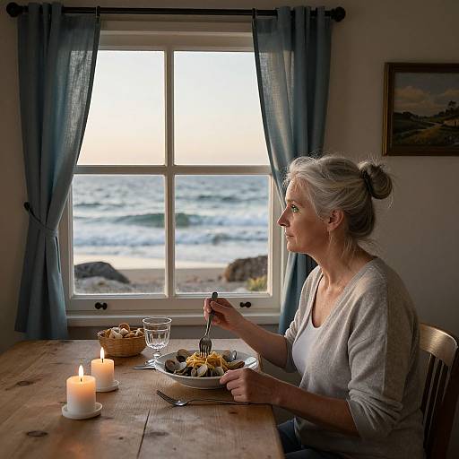 Serene Seaside Dinner with Ocean View