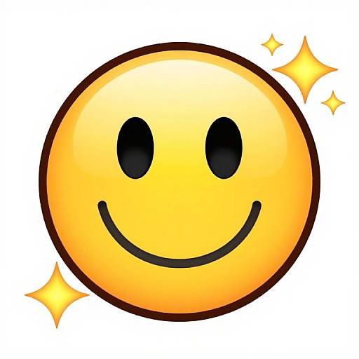 Classic Smiley Face with Sparkles