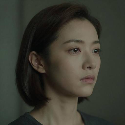 Portrait of Woman with Serious Expression