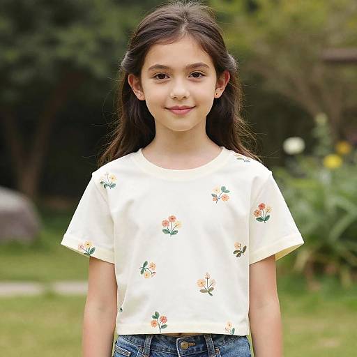 Cute Floral Crop Top for Girls