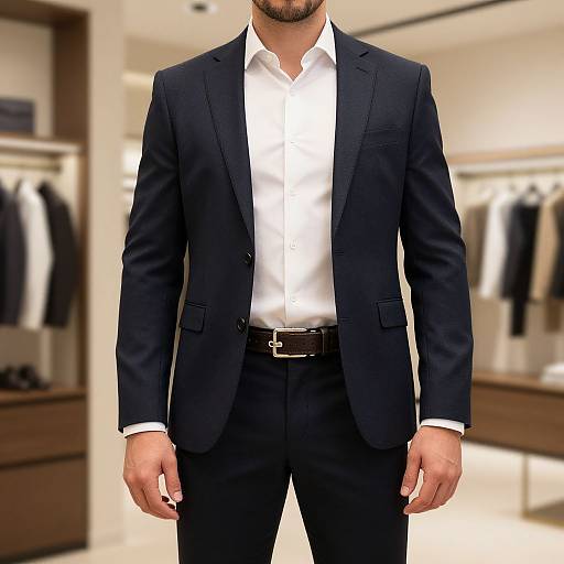 Modern European Man with Statement Belt