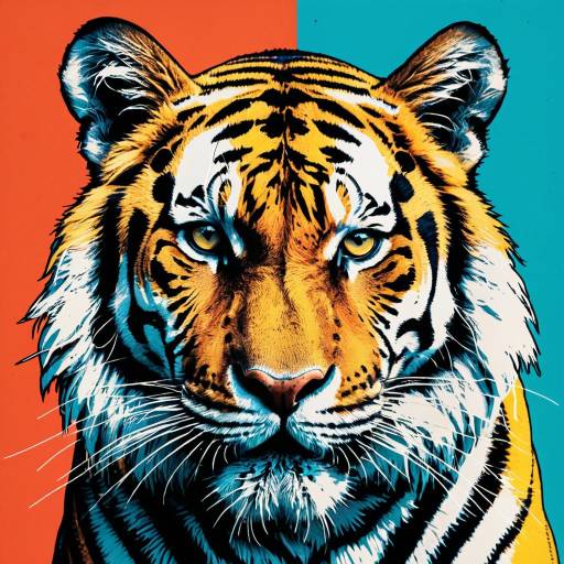 Pop Art Tiger Portrait