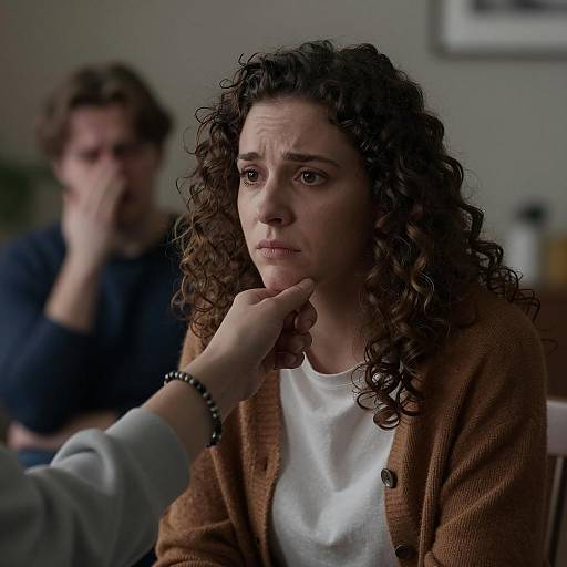 Worried Woman Being Comforted