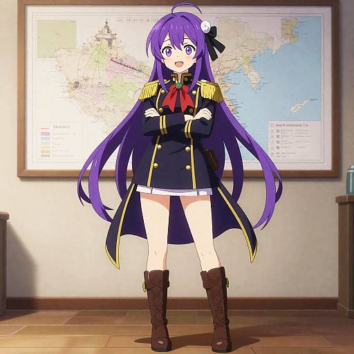 Anime Character in Detailed Naval Uniform