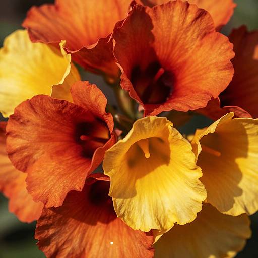 Vibrant Warm Floral Macro Close-Up