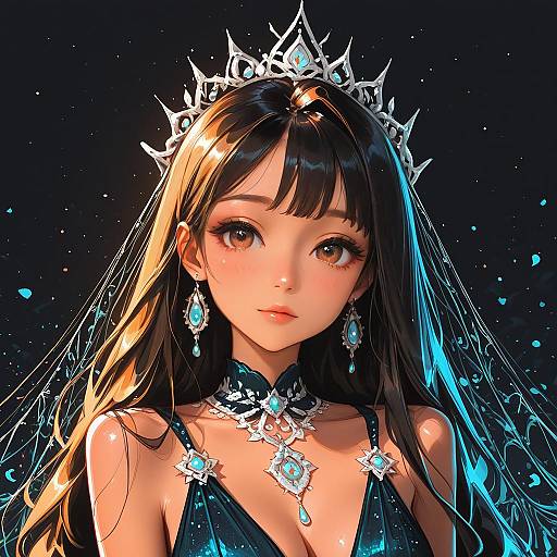 Elegant Portrait of a Gala Goddess