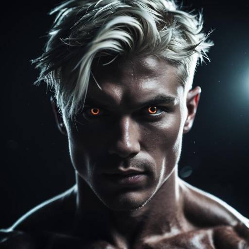 Dramatic Young Male Demon Portrait