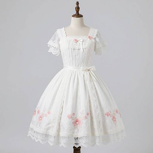 Elegant White Lolita Dress Design